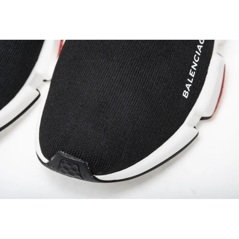 Coco Shoes Balenciaga Speed Trainer Black Red 530351 W05G0 1000 - Cocoshoesvip.net