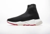 Balenciaga Speed Sock Slip-On Black Red (White Logo)