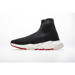 Coco Shoes Balenciaga Speed Sock Slip-On Black red (White Logo) - Cocoshoesvip.net