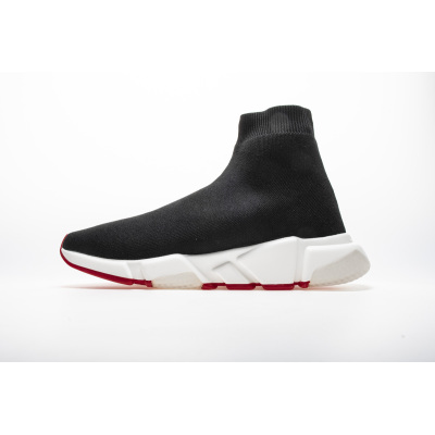 Balenciaga Speed Sock Slip-On Black red (White Logo) 01