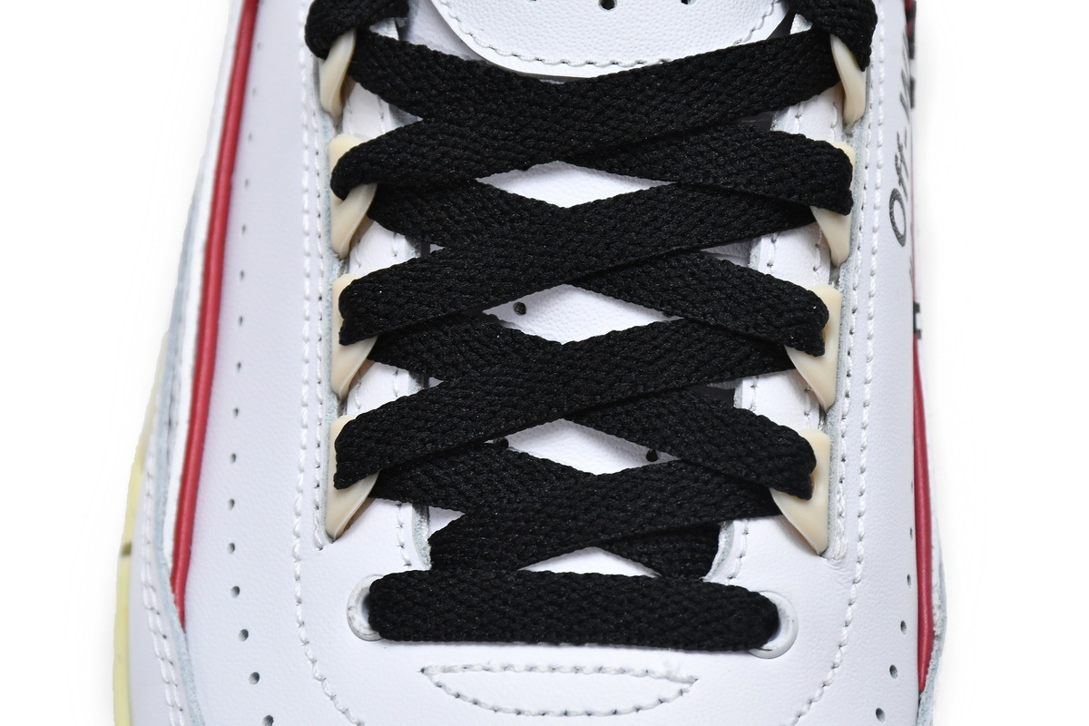 Coco Shoes Jordan 2 Retro Low SP Off-White White Red DJ4375-106 - Cocoshoesvip.net