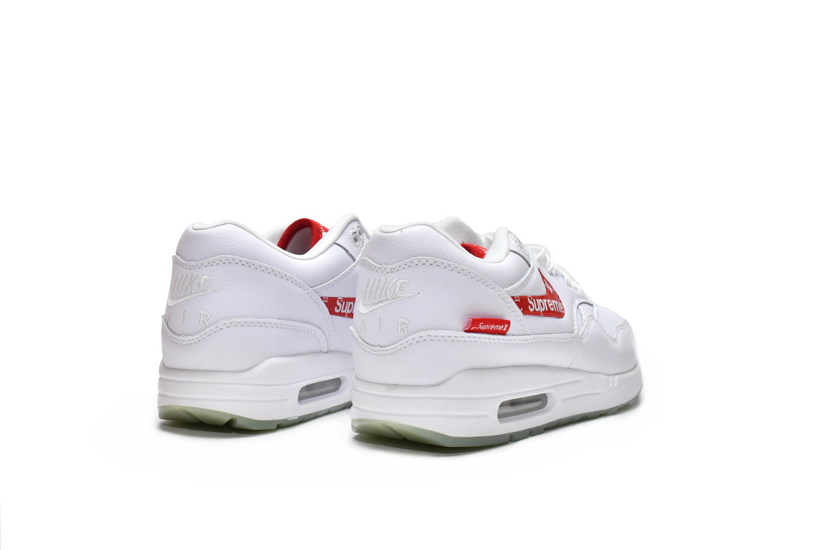 Coco Shoes Nike Air Max 1 White Red x Supreme x Louis Vuitton 918354-101 - Cocoshoesvip.net