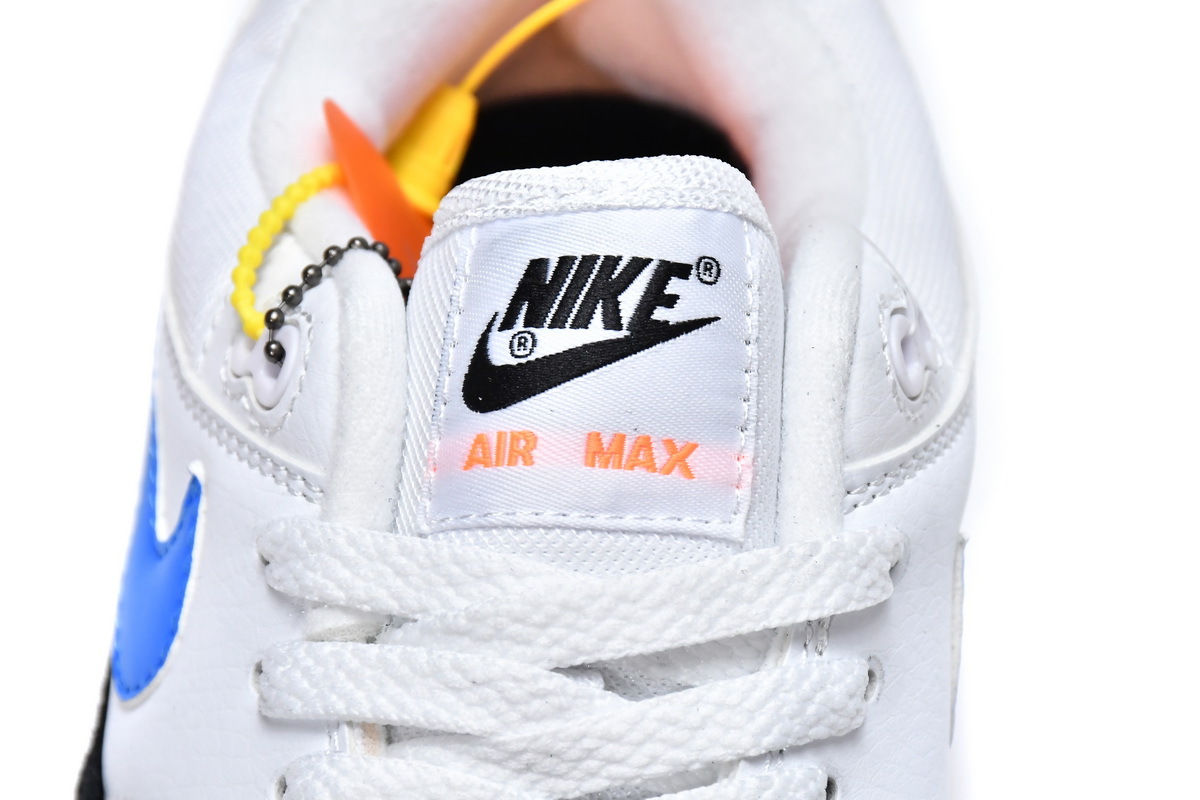 Coco Shoes Nike Air Max 1 White Photo Blue Black AH8145-112 - Cocoshoesvip.net