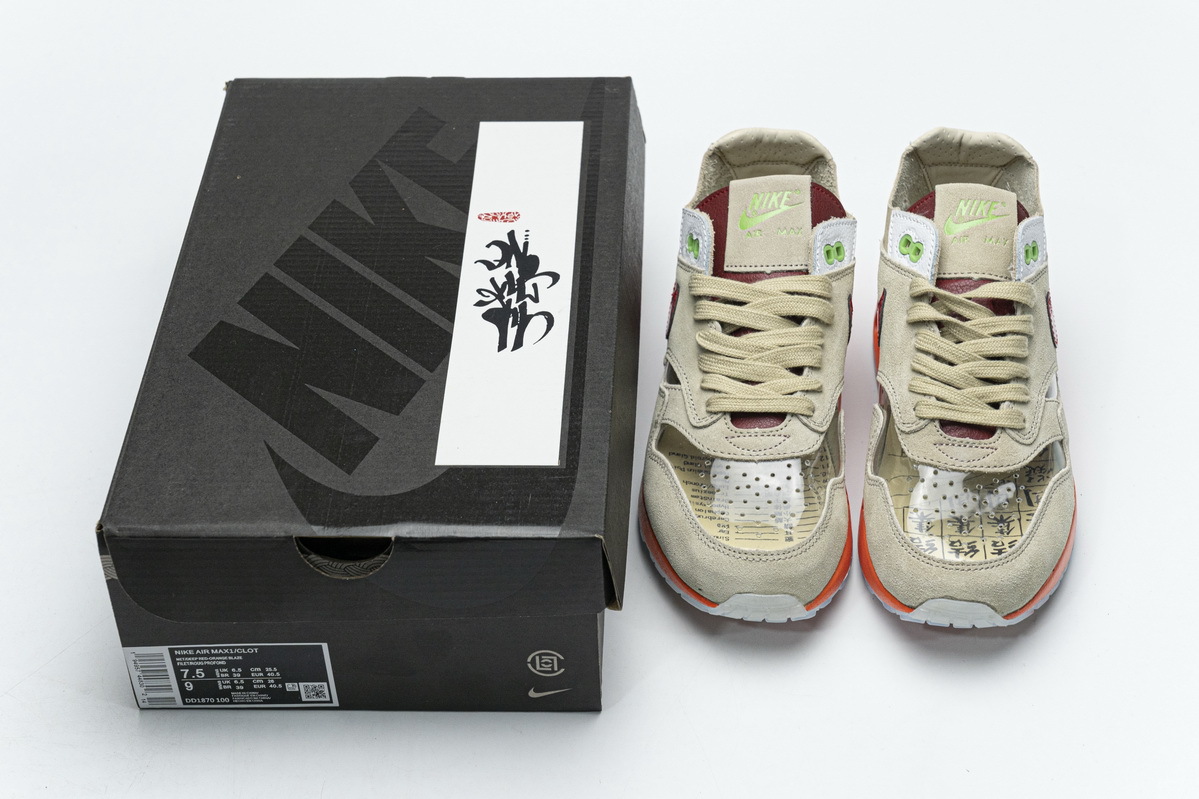 Coco Shoes Nike Air Max 1 CLOT Kiss of Death (2021) DD1870-100 - Cocoshoesvip.net