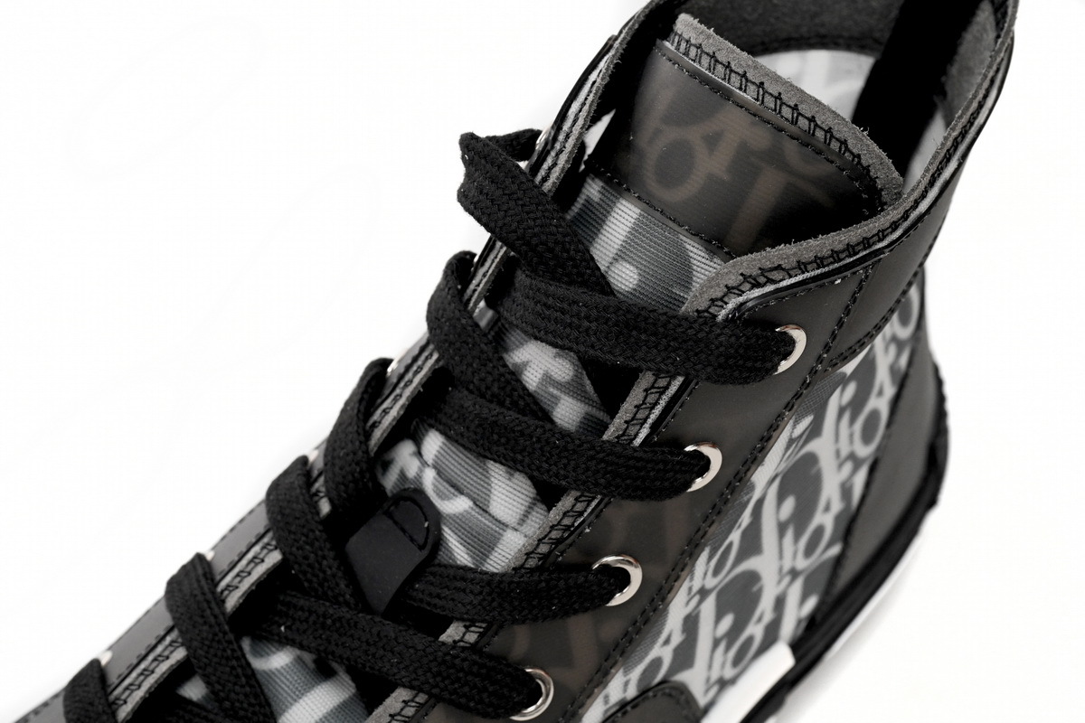 Coco Shoes Dior B23 High Top Canvas Oblique Black - Cocoshoesvip.net