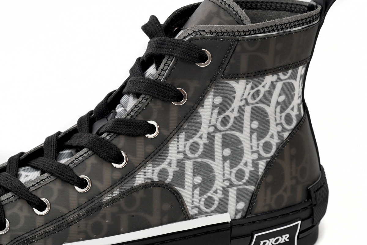 Coco Shoes Dior B23 High Top Canvas Oblique Black - Cocoshoesvip.net