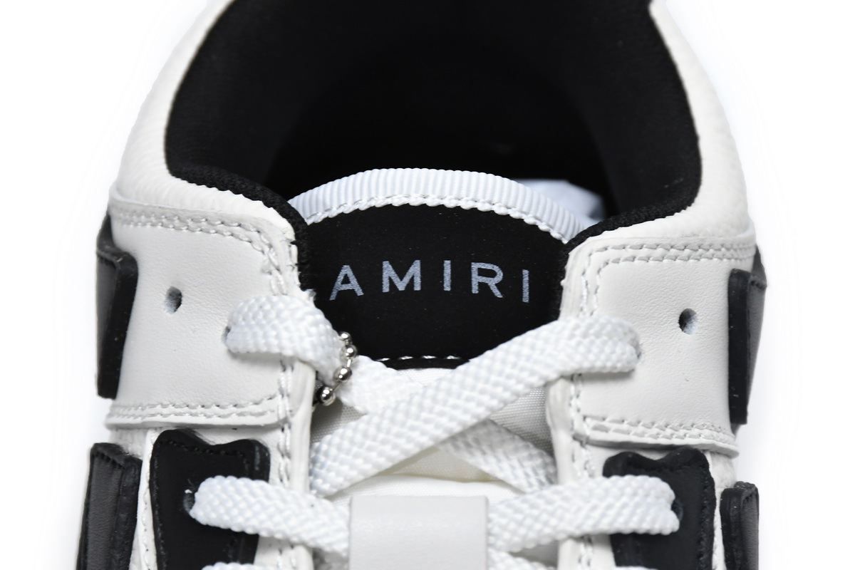 Coco Shoes Amiri Skel Top Low White Black White PS22MFS003-111 - Cocoshoesvip.net