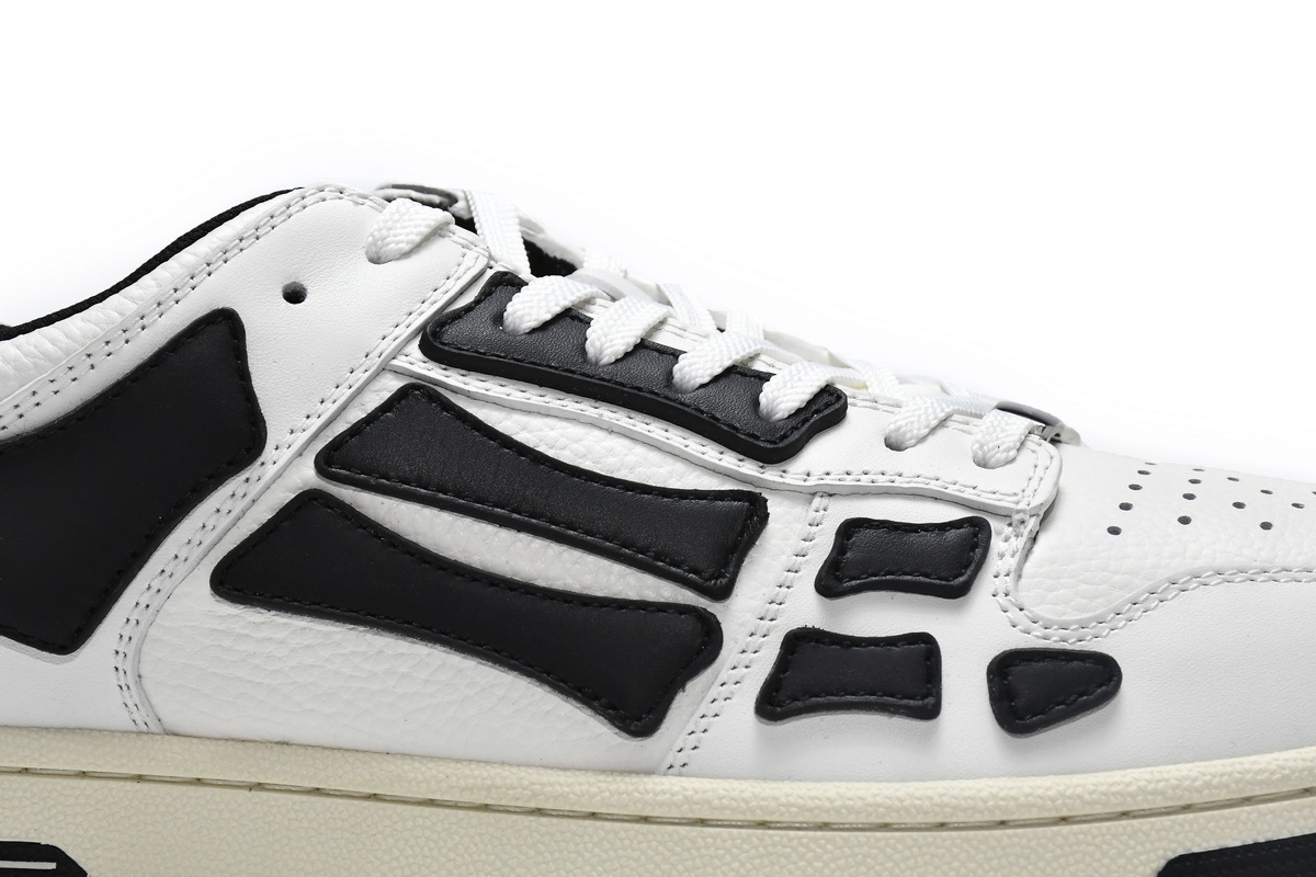 Coco Shoes Amiri Skel Top Low White Black White PS22MFS003-111 - Cocoshoesvip.net