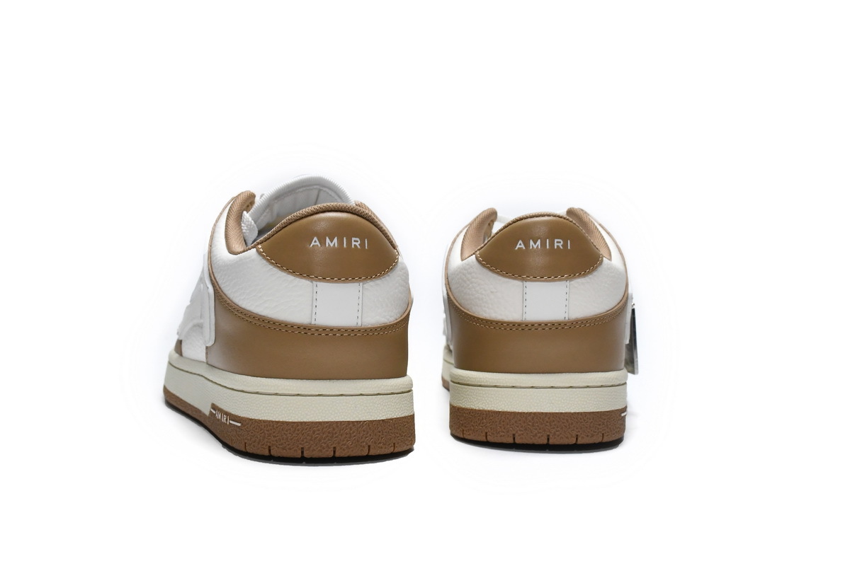 Coco Shoes Amiri Skel Top Low White Brown MFS003-281 - Cocoshoesvip.net