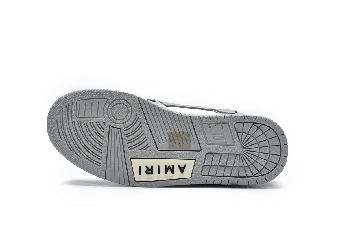 Coco Shoes Amiri Skel Top Low White Grey MFS003-043 - Cocoshoesvip.net