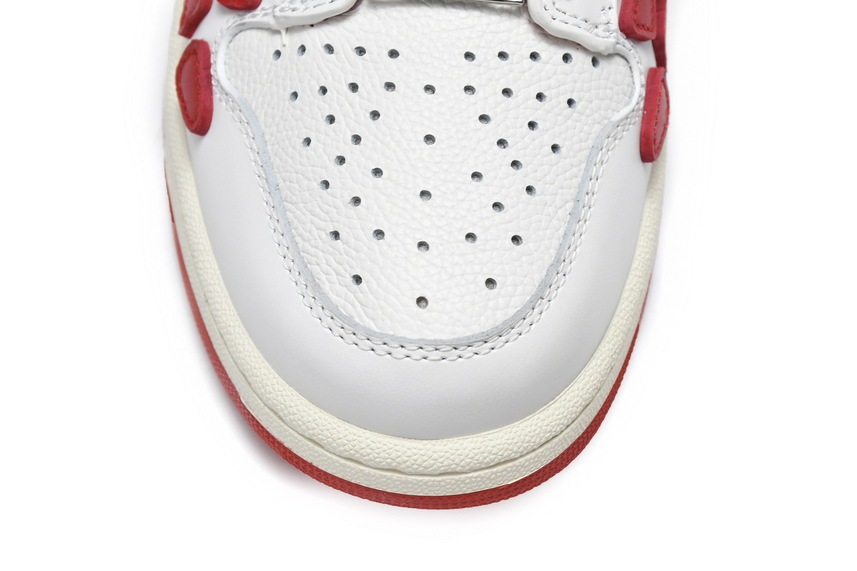 Coco Shoes Amiri Skel Top Low White Red MFS003-124 - Cocoshoesvip.net