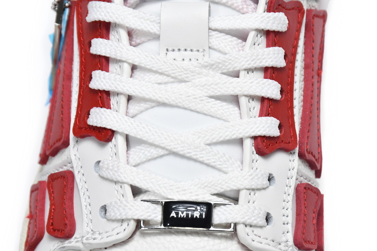 Coco Shoes Amiri Skel Top Low White Red MFS003-124 - Cocoshoesvip.net
