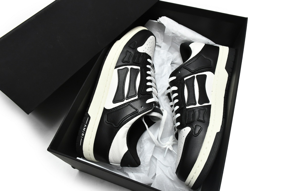 Coco Shoes Amiri Skel Top Low Black White 2021 MFS003-004 - Cocoshoesvip.net