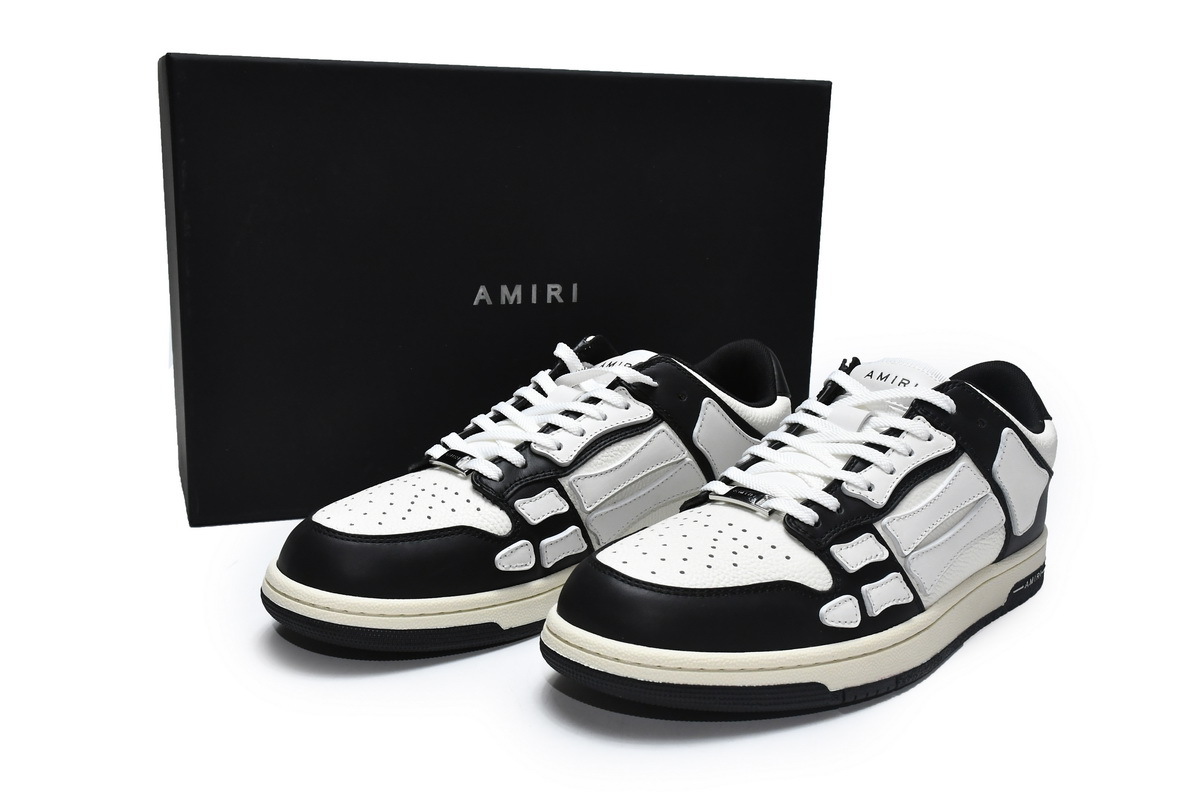 Coco Shoes Amiri Skel Top Low Black White MFS003-004 - Cocoshoesvip.net