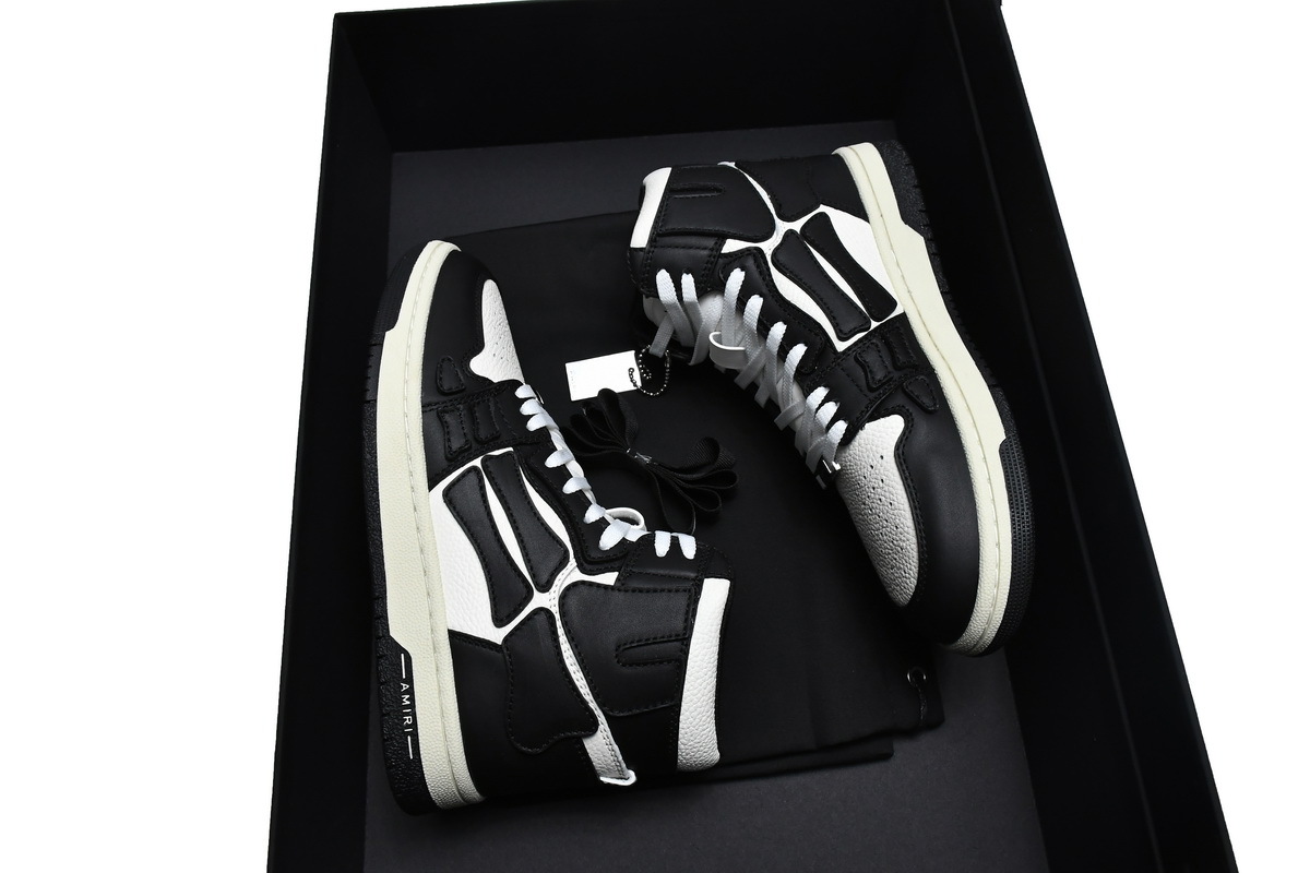 Coco Shoes Amiri Skel Top Hi Black White 211886M236003 - Cocoshoesvip.net