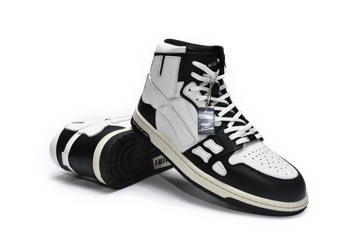 Coco Shoes Amiri Skel Top Hi White Black W0F22499NL - Cocoshoesvip.net