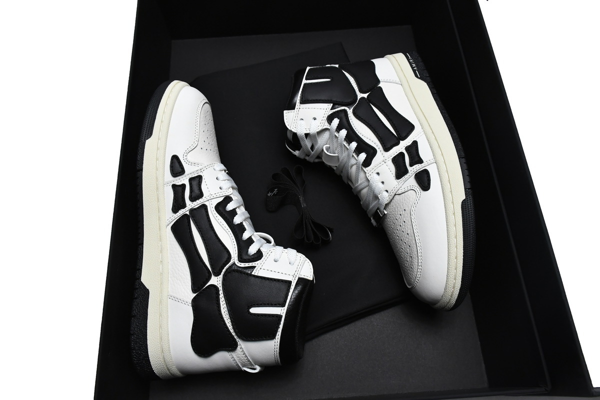 Coco Shoes Amiri Skel Top Hi White Black MFS002-111 - Cocoshoesvip.net