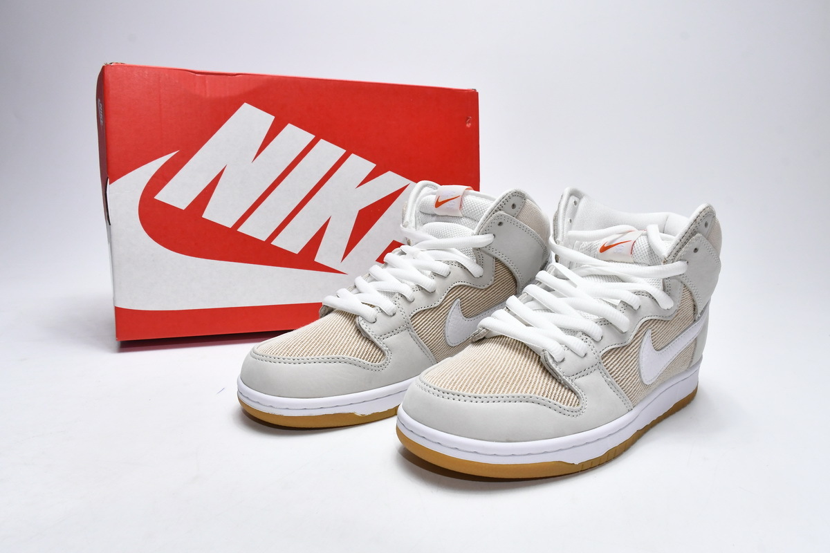Coco Shoes Nike SB Dunk High Pro ISO Orange Label Unbleached Natural DA9626-100 - Cocoshoesvip.net