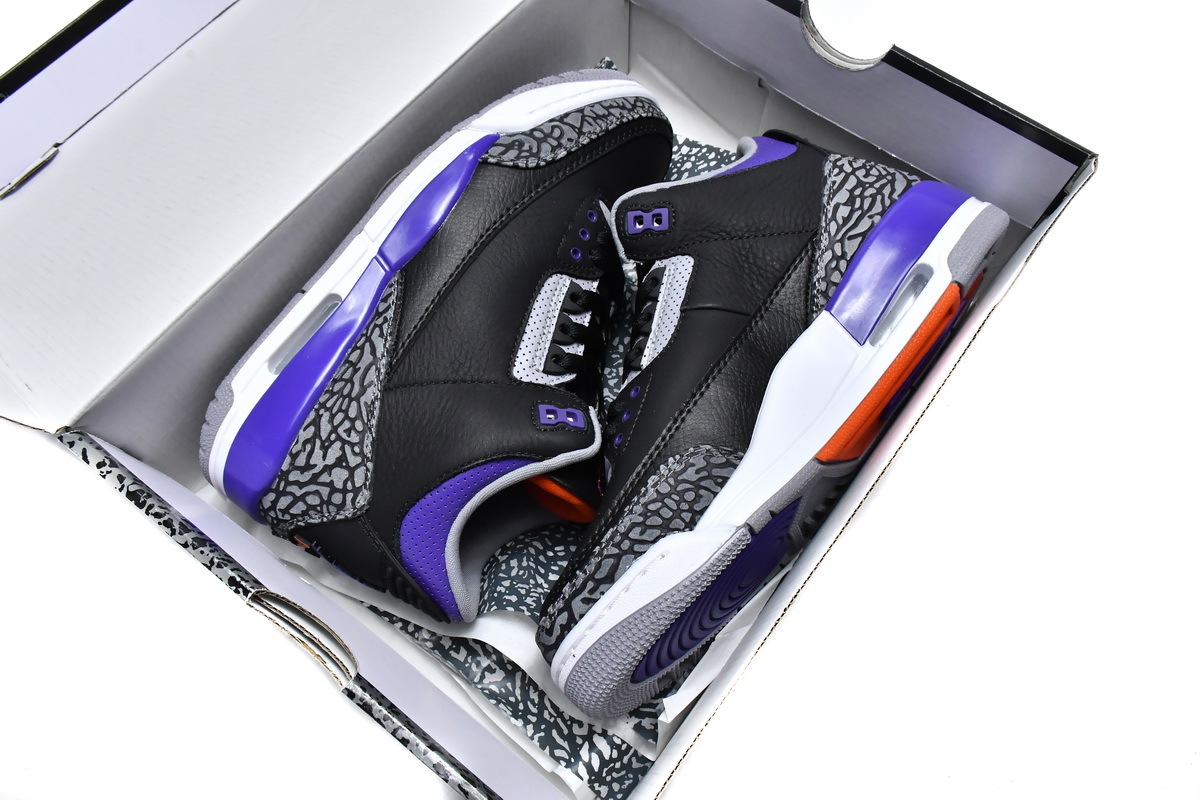 Coco Shoes Jordan 3 Retro Black Court Purple CT8532-050 - Cocoshoesvip.net