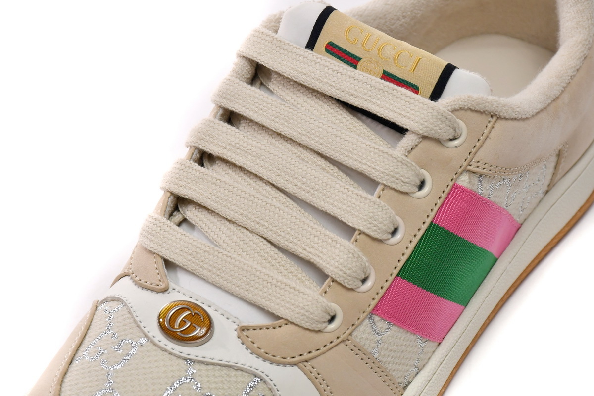 Coco Shoes Gucci Screener GG Pink Green 577684 2C830 9150 - Cocoshoesvip.net