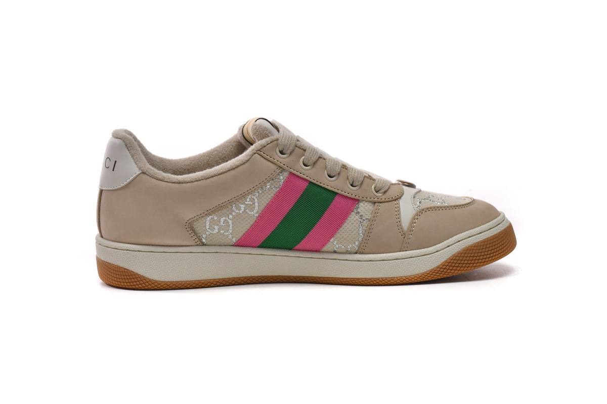 Coco Shoes Gucci Screener GG Pink Green 577684 2C830 9150 - Cocoshoesvip.net