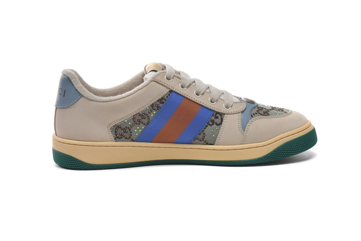 Coco Shoes Gucci Screener GG White Green - Cocoshoesvip.net