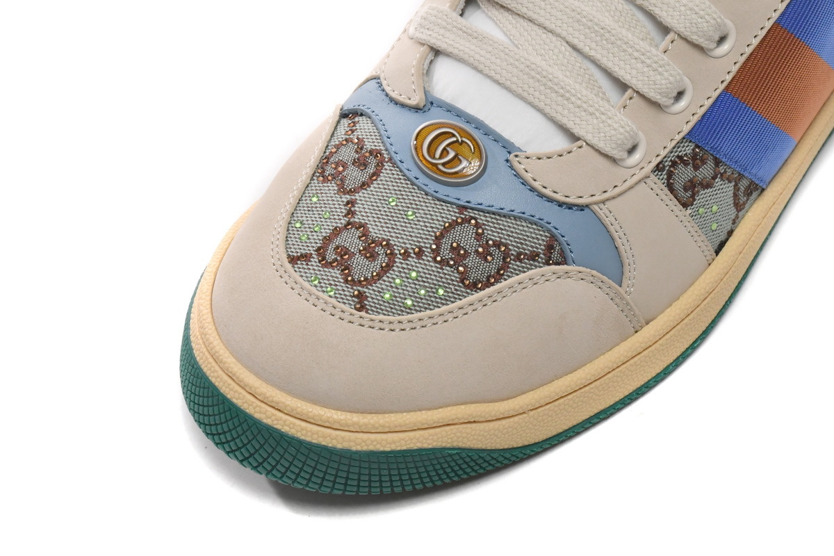 Coco Shoes Gucci Screener GG White Green - Cocoshoesvip.net