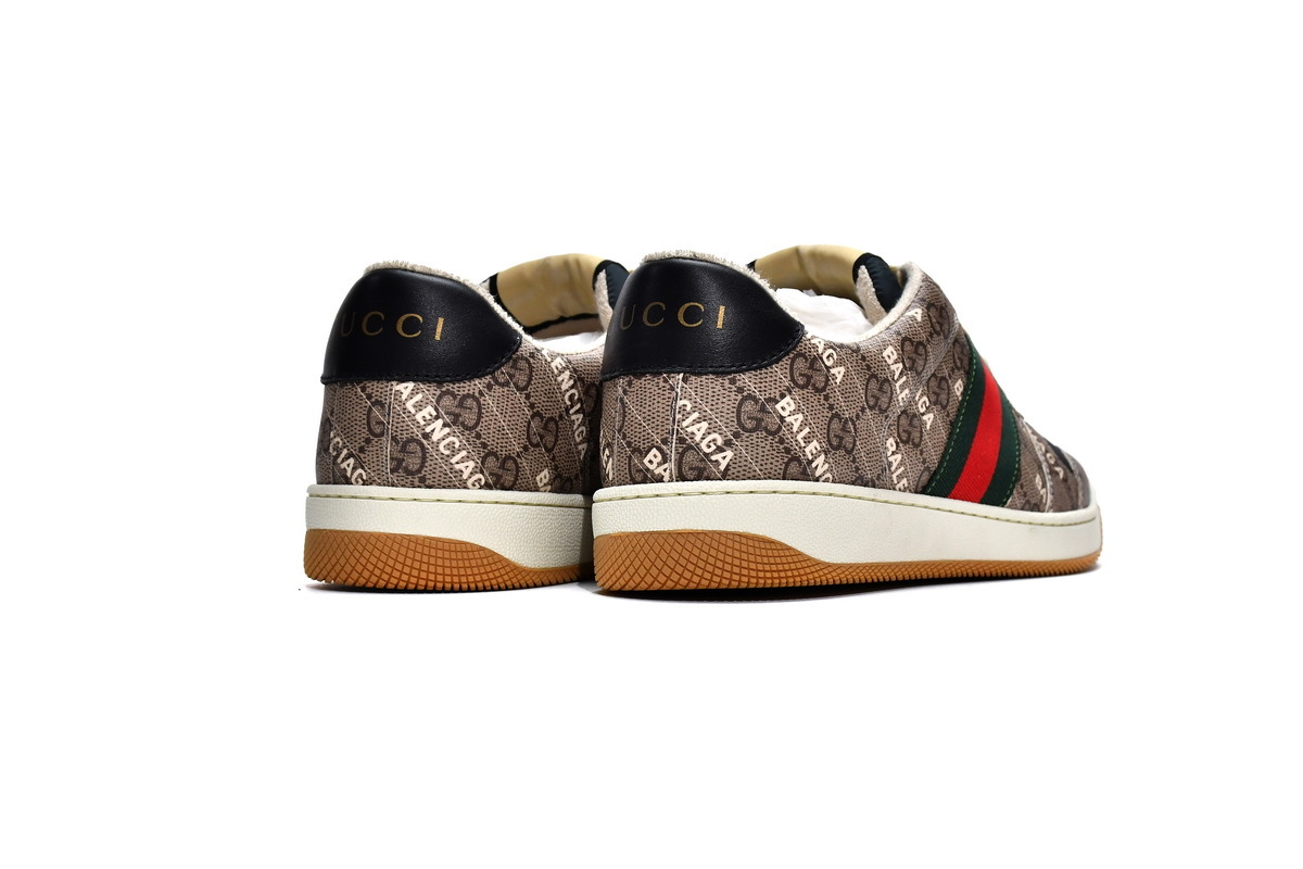 Coco Shoes Balenciaga x Gucci Screener GG Black Red  - Cocoshoesvip.net