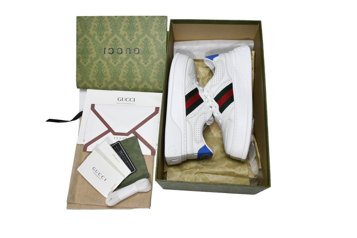 Coco Shoes Gucci Chunky B White Red Green - Cocoshoesvip.net