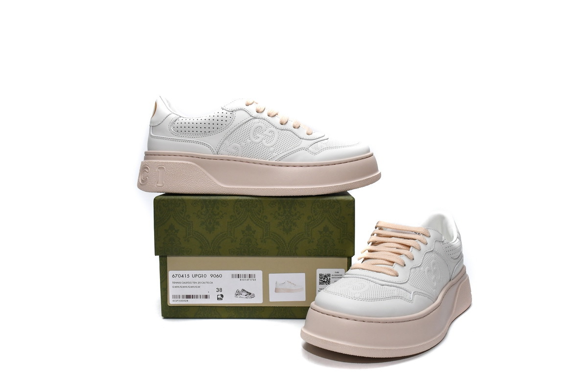 Coco Shoes Gucci Chunky B White Pink - Cocoshoesvip.net