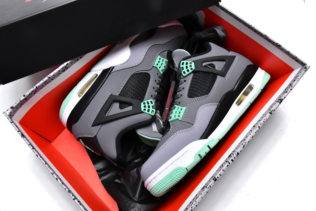 Coco Shoes Air Jordan 4 Retro Green Glow 308497-033 - Cocoshoesvip.net