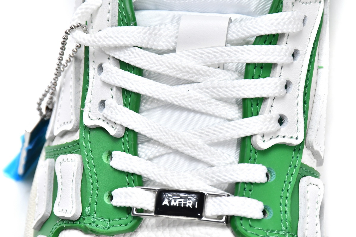 Coco Shoes Amiri Skel Top low Top Sneakers White Green  - Cocoshoesvip.net