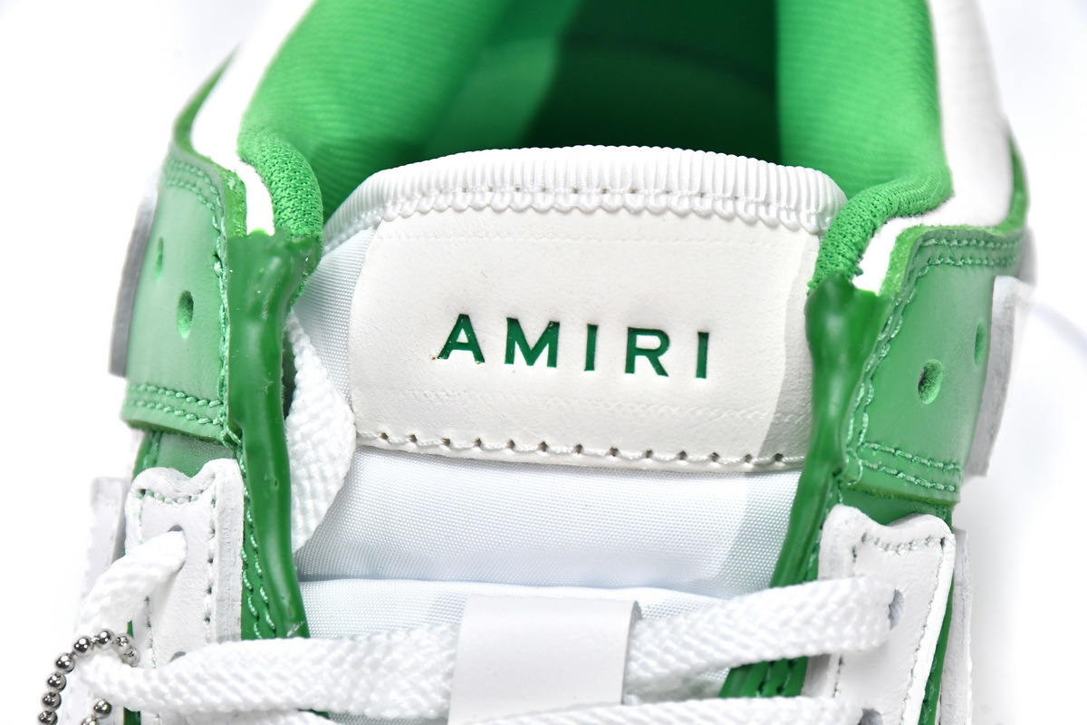 Coco Shoes Amiri Skel Top low Top Sneakers White Green  - Cocoshoesvip.net