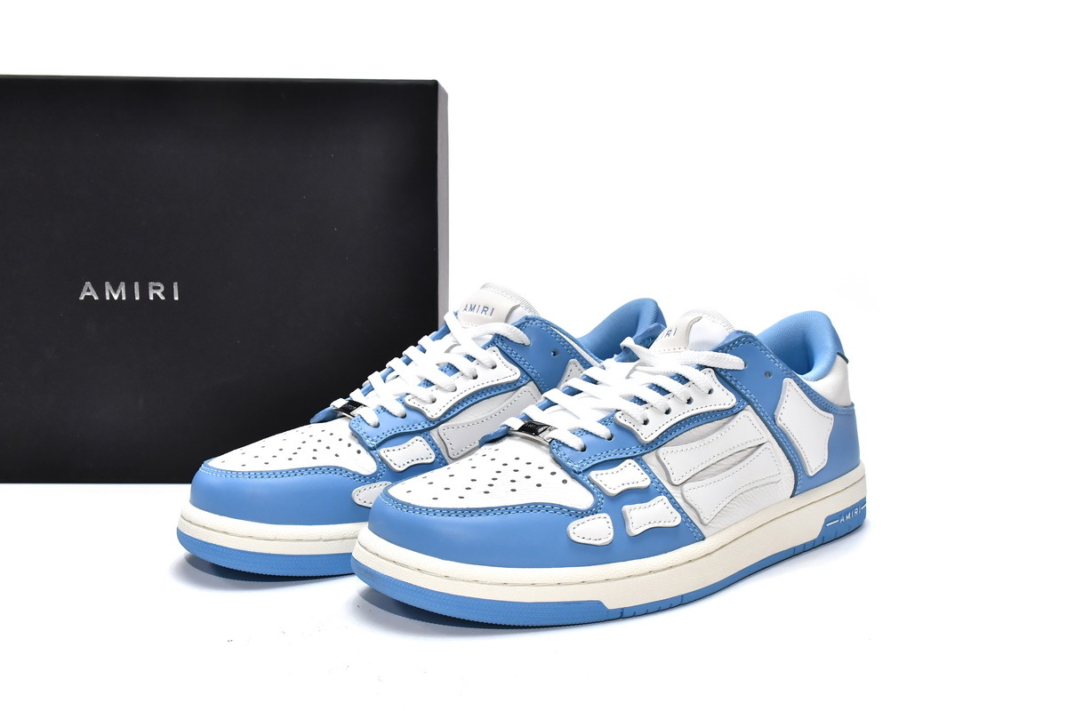 Coco Shoes Amiri Skel Top low Top Sneakers White Blue  - Cocoshoesvip.net