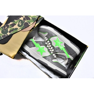 A Bathing Ape Bape SK8 Sta Grey Green 02
