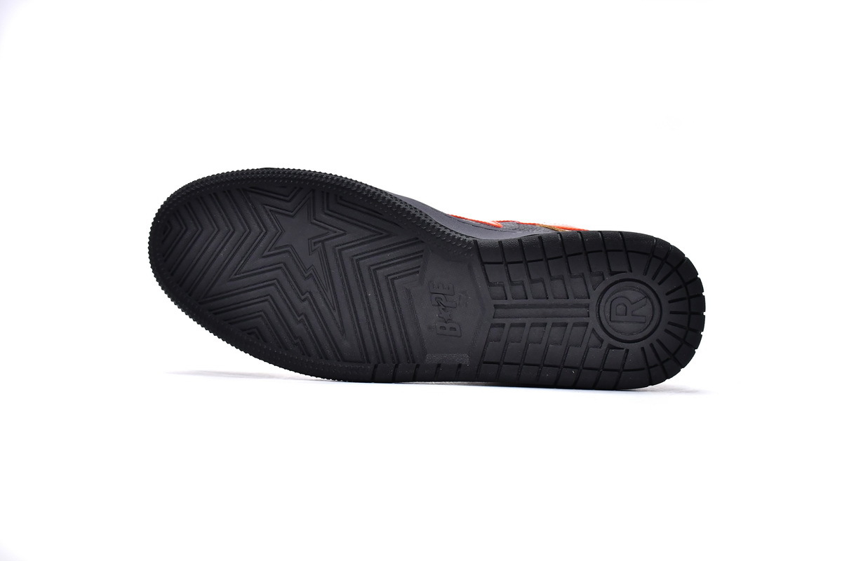 Coco Shoes A Bathing Ape Bape SK8 Sta Black Brown Red - Cocoshoesvip.net