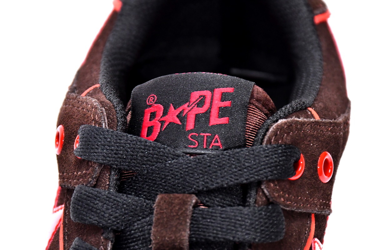 Coco Shoes A Bathing Ape Bape SK8 Sta Brown Red - Cocoshoesvip.net