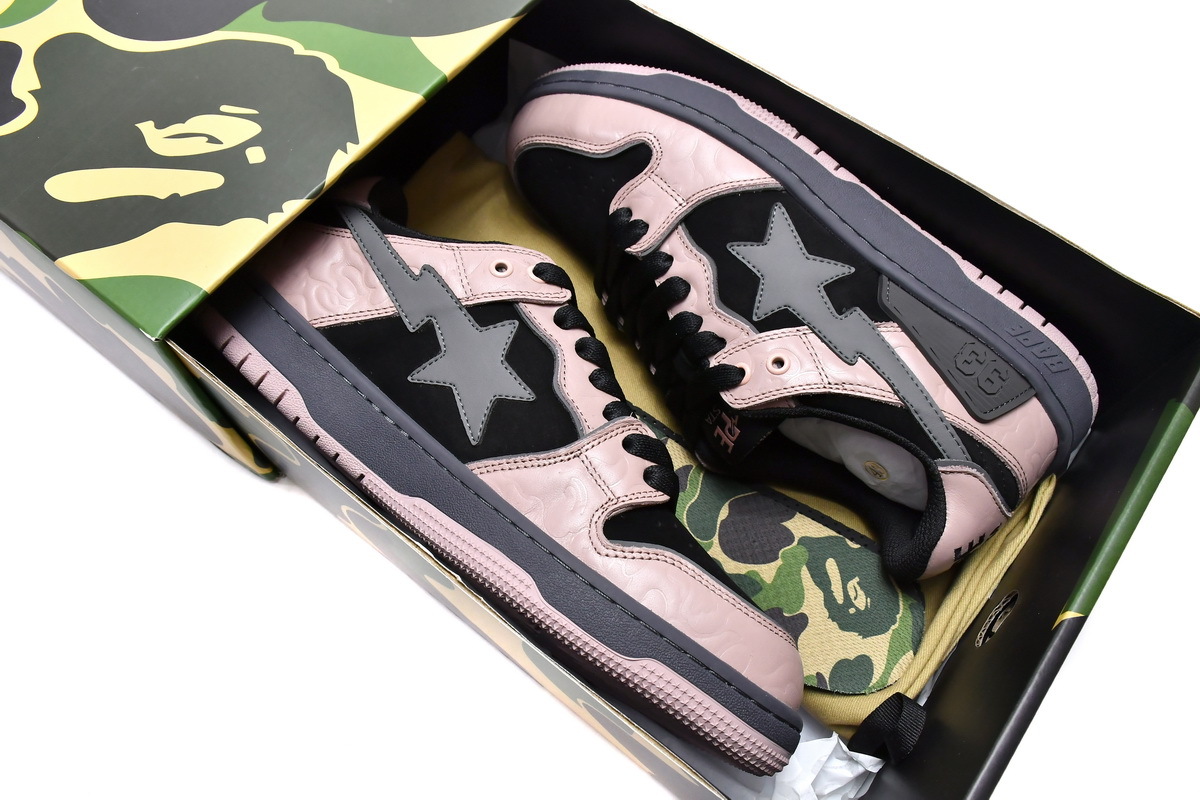 Coco Shoes A Bathing Ape Bape SK8 Sta Black Pink - Cocoshoesvip.net