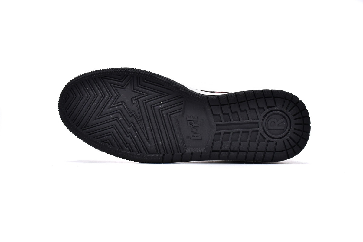 Coco Shoes A Bathing Ape Bape SK8 Sta White Red - Cocoshoesvip.net