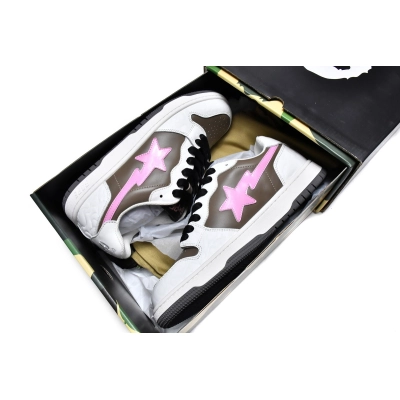 A Bathing Ape Bape SK8 Sta White Brown 02