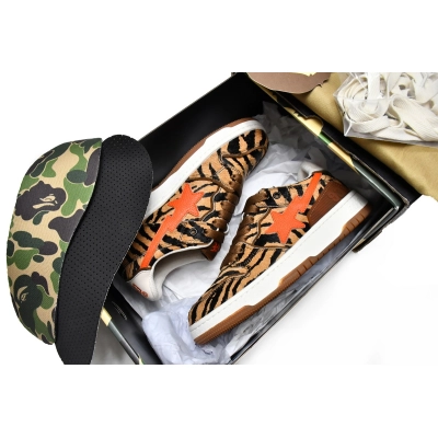 A Bathing Ape Bape SK8 Sta Black Orange 02