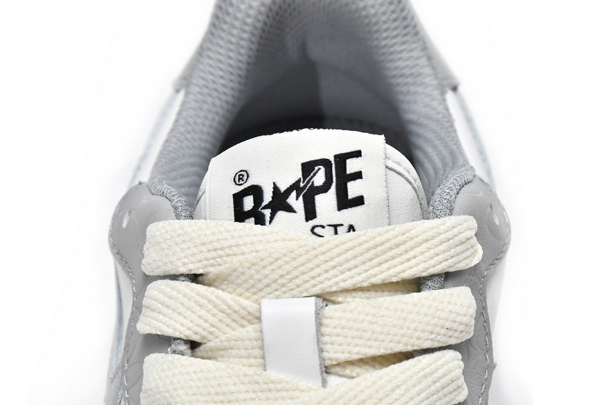 Coco Shoes A Bathing Ape Bape SK8 Sta White Grey - Cocoshoesvip.net