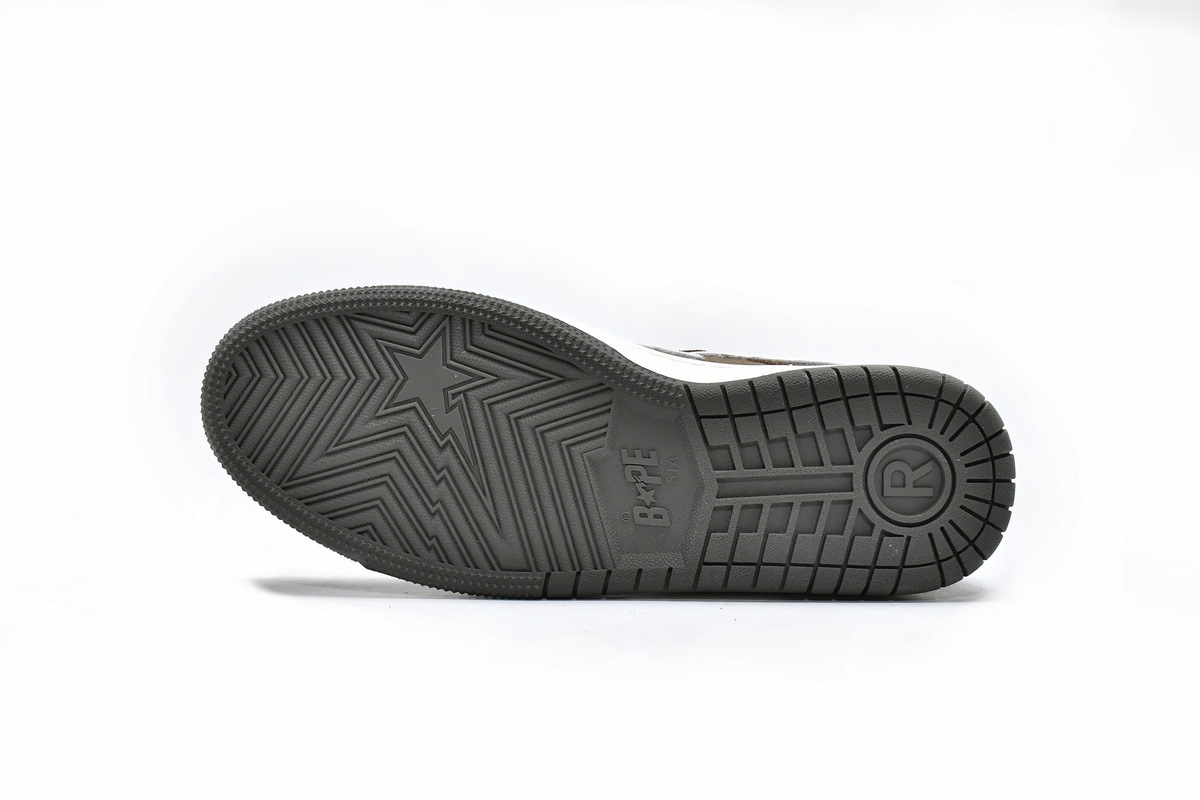 Coco Shoes A Bathing Ape Bape SK8 Sta Brown Grey - Cocoshoesvip.net