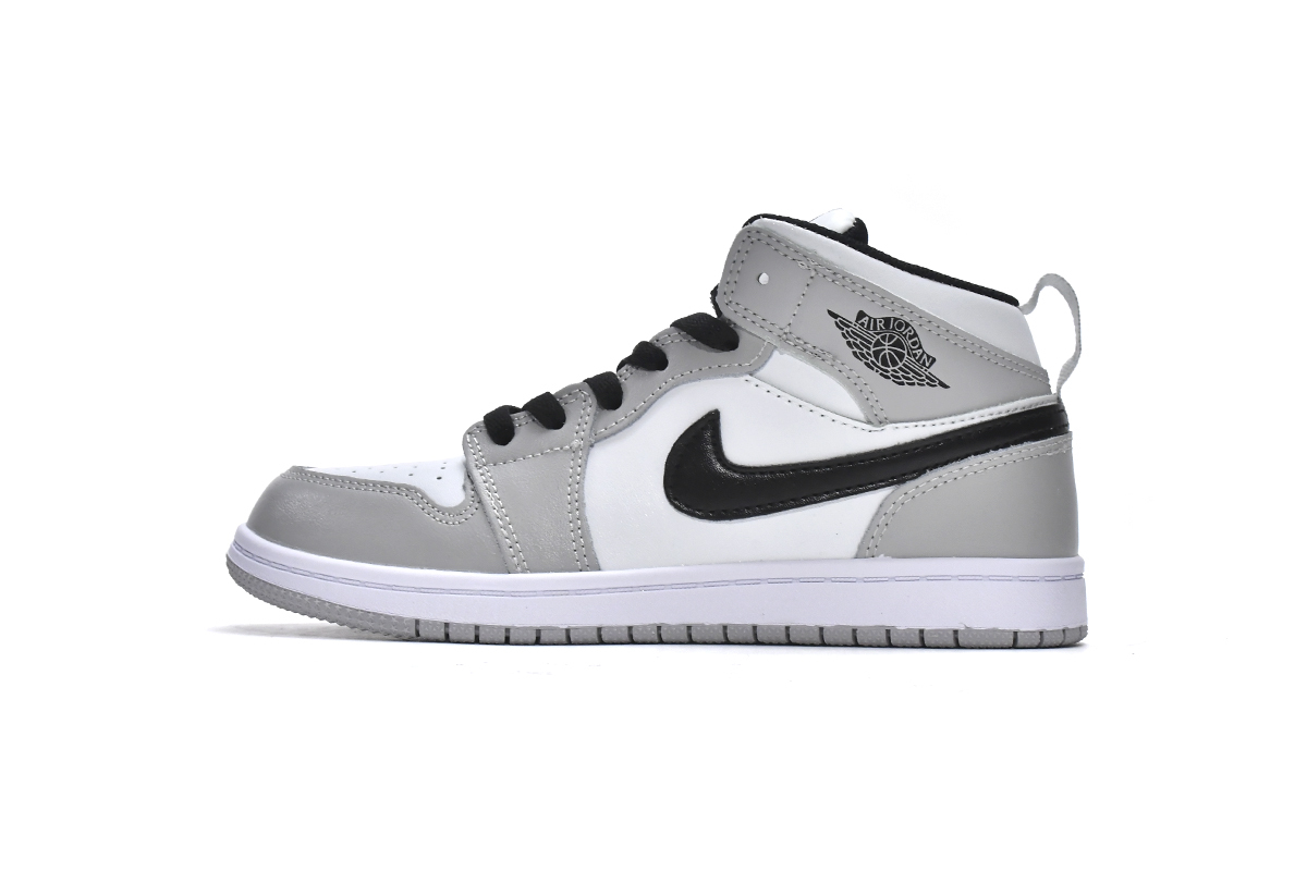 Coco Jordan 1 Kids Shoes Mid Light Smoke Grey 640734-092 - Cocoshoesvip.net
