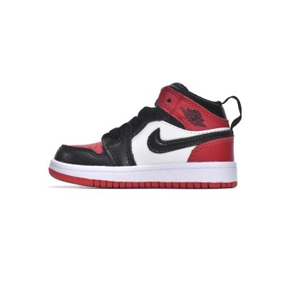 Air Jordan 1 Kids Shoes Mid Noble Red AR6352-066 01
