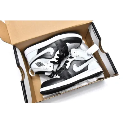 Air Jordan 1 Kids Shoes Mid White Shadow 640734-073 02
