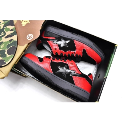 A Bathing Ape Bape SK8 Sta Black Red 02