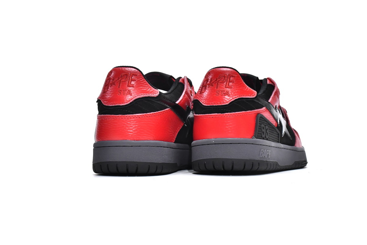 Coco Shoes A Bathing Ape Bape SK8 Sta Black Red - Cocoshoesvip.net
