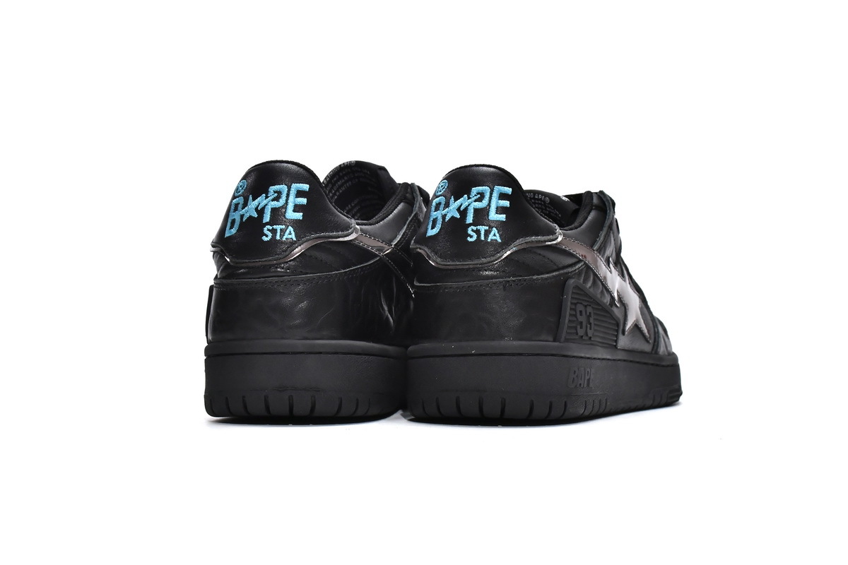 Coco Shoes A Bathing Ape Bape SK8 Sta Black Silver - Cocoshoesvip.net