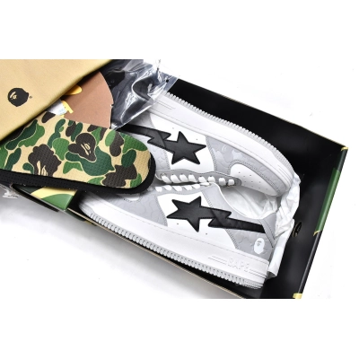 A Bathing Ape Bape SK8 Sta White Grey Black 02